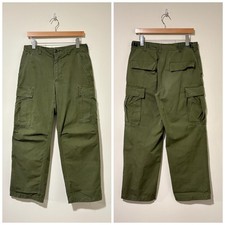 60s vintage military U.S.Army jungle fatigue cargo pants trousers size 32 443886