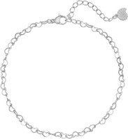 Damen Herz FußKettchen Edelstahl Wasserfest Verstellbar Modeschmuck