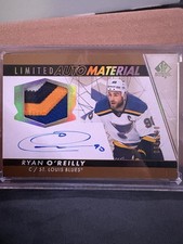 Upper Deck 2023-24 SP Authentic Limited Auto Material Ryan O'Reilly #90 Blues