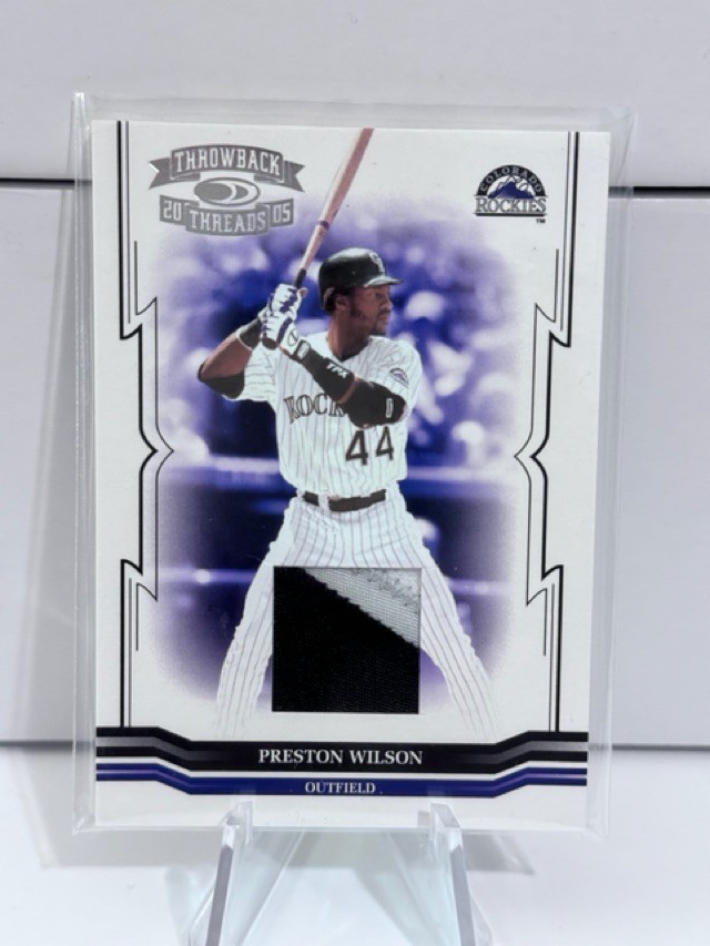 Preston Wilson 2005 Throwback Threads Material Jersey Prime GU Patch Relic /100