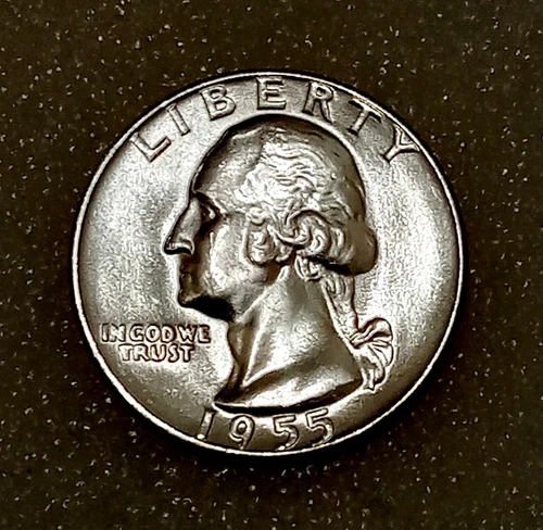 🟅 UNC 1955 90% Silver Wash. Quarter 25¢ - 71-Year-Old Coin