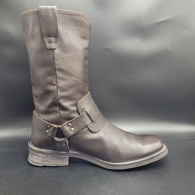 John Varvatos Engineer Boots Men\'s 9 Buckle Harness Pull On Bourbon Brown John Varvatos Engineer Boots Men main image 4