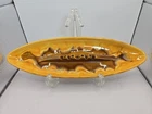 Vintage Royal Haeger Gold Yellow Brown Glazed Ashtray Trinket Dish MCM #2074 USA
