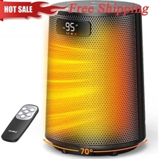 GiveBest Space Heater, Ndoor Use Thermostat and Remote, 70°Oscillation,12H Timer