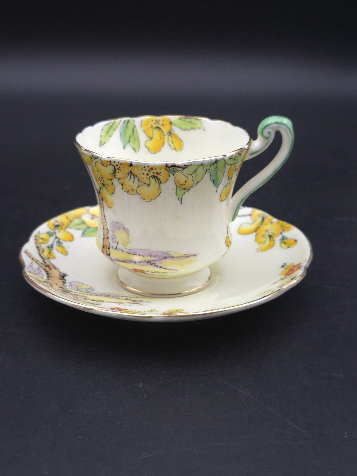 Paragon Hand Painted and Jeweled  Coffee Cup and Saucer