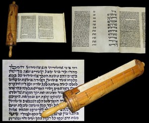 Handwritten Megillat Esther Scroll Klaf Jerusalem Olive Wood Case Purim Judaica