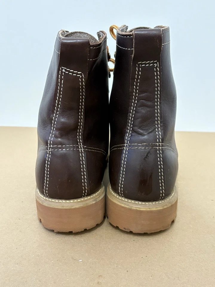 1851 Walker Soft Toe Lace Up Brown Logger Leather Work Boots 9 M Vibram Sole - Image 2 of 4