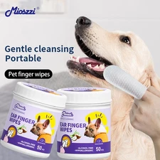 5Pk Mioszzi Ear Cleaning Finger Wipes for Pets, for Floppy-Eared Breeds Remove