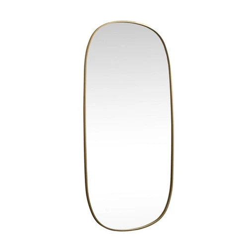 Elegant Decor Brynn 30x60" Oval Modern Metal Wall-Mounted Mirror in Brass - Picture 3 of 11