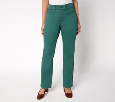 NYDJ Marilyn Regular Straight Leg Jean with Cool Embrace Pine Forest 12 New