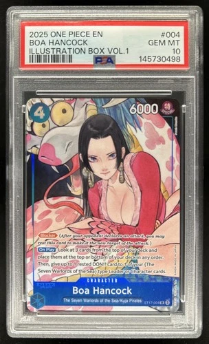 2025 One Piece Boa Hancock Illustration Box Vol. 1 #ST17-004 PSA 10 GEM MINT