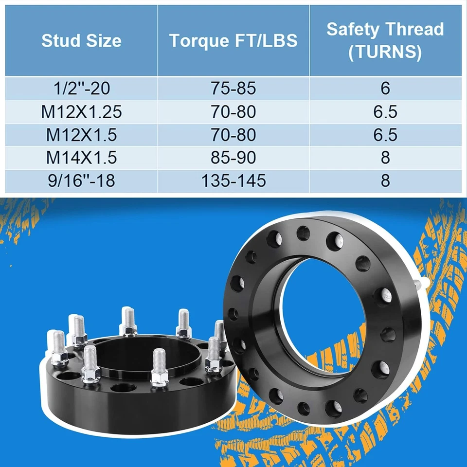 2 espaciadores de rueda centrados en el cubo 8x200 2" para Ford F350 Super Duty Ram 3500 doble Foto 4 de 4