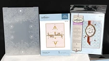 Spellbinders EMBOSSING FOLDERS Moroccan Butterfly Diamonds Textures Lot of 3