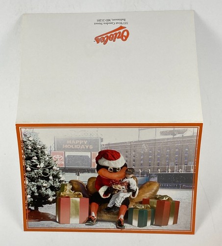 Vintage Baltimore Orioles MLB Baseball Front Office Only Christmas Card 90s - Picture 2 of 5