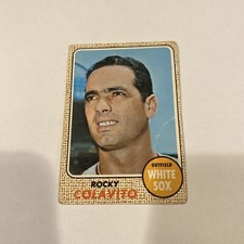 1968 Topps # 99 Rocky Colavito White Sox Low Grade Crease Corners Rounded