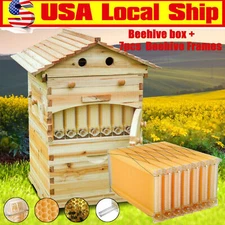 7PCS Auto Beehives Honey Hive Beehive Frames + Unique Beehive House Wooden Boxes