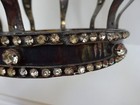 Exquisite RARE HUGE Antique Ornate Silver Metal & Rhinestone Paste Jeweled Crown — photo 3