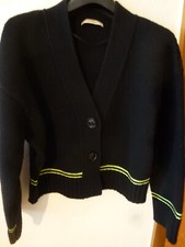 Schumacher Cardigan, schwarz, Gr. 2, Schurwolle/Kaschmir, Cropped, wie neu