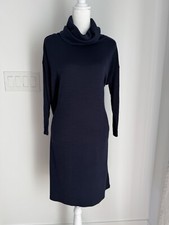 GAP Women’s Small Cowl Neck Soft Sweater Dress in Navy Oversized NEW