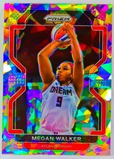Megan Walker 2021-22 Prizm WNBA Silver Cracked Ice Prizm Refractor Card #120