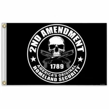 3x5 2nd Amendment America's Original Homeland Security 1789 Skull NRA Flag 
