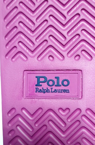 Polo RALPH LAUREN Mens 12 Pool Sandals Slides Pink Navy Pony Fuschia Flip Flops - Picture 13 of 20