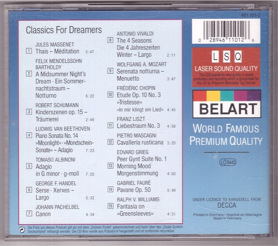Classics For Dreamers (CD) - Bild 2 von 3