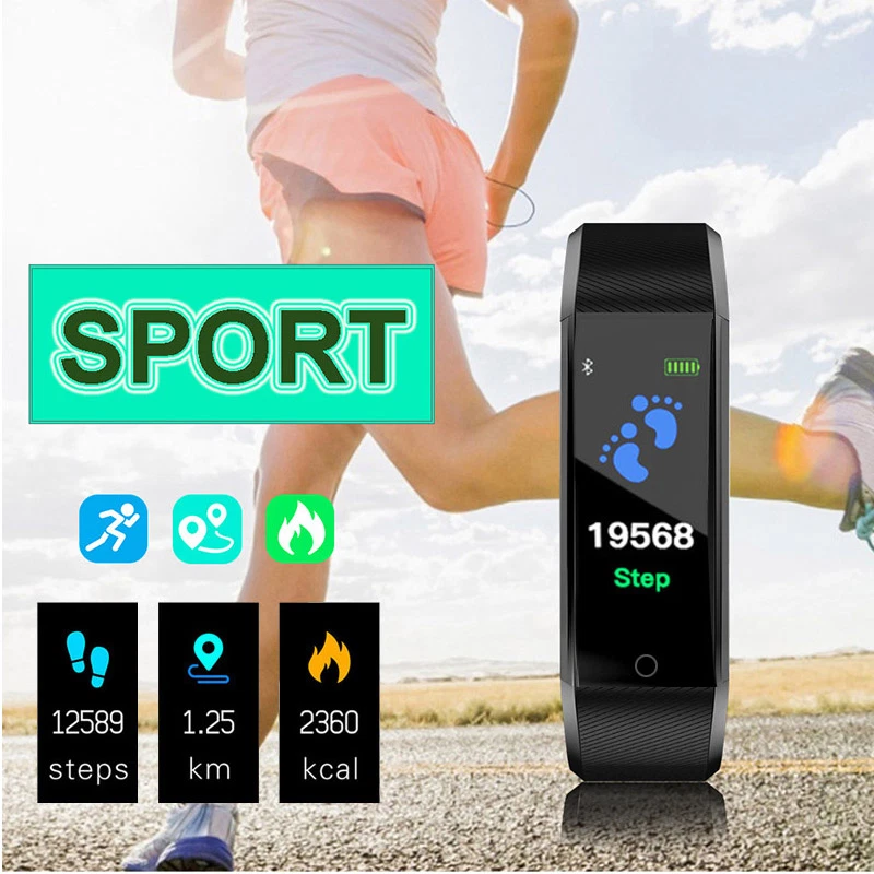 Fitness Smart Watch Activity Tracker Heart Rate For Women Men Oxygen BP Monitor - Image 4 of 4