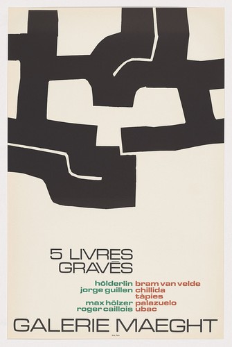 EDUARDO CHILLIDA Original Vintage Poster Lithograph Art Print Spanish Artist