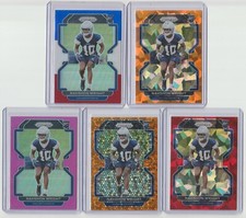 2021 Prizm Nahshon Wright refractor rookie lot / Orange Disco / Red Ice / Pink
