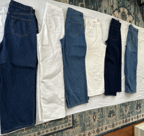 Old Navy/Gap/Primark Wide Leg Jeans Women’s Size 12/14.. Lot Of 6 - Picture 1 of 15