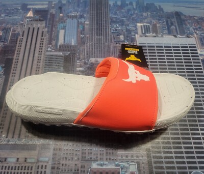 Under Armour x Project Rock 3 Slide Sandal Orange/White Size 14