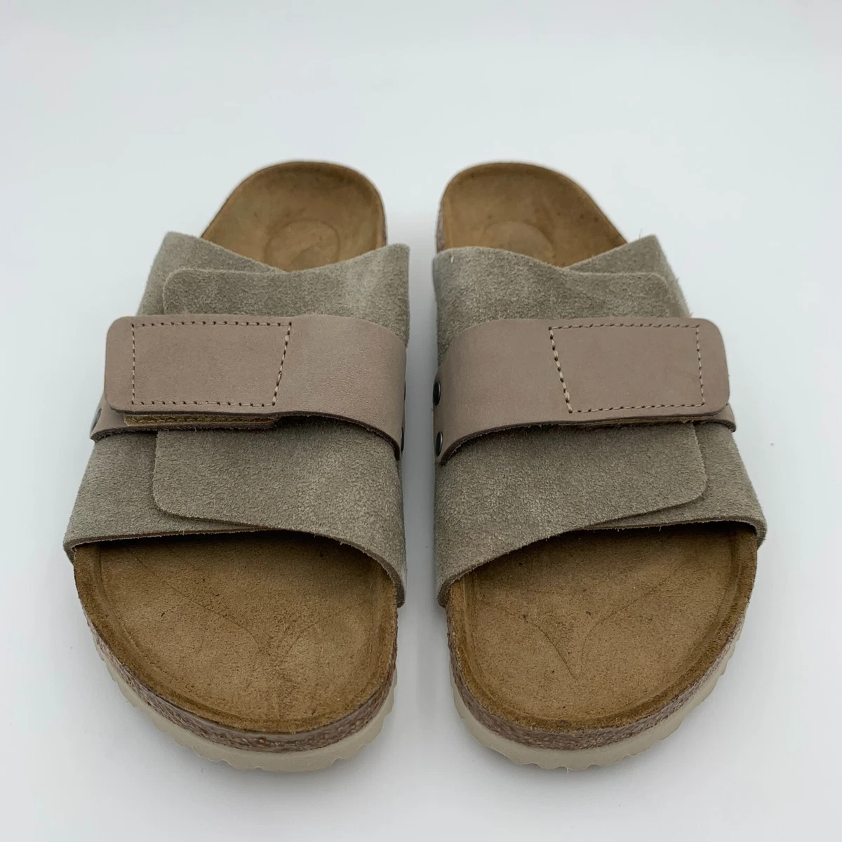 Birkenstock New w/o Box Kyoto Kids Taupe Suede Nubuck Narrow 