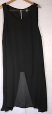 Torrid Dress Sleeveless Semi Sheer Black Whimsygoth Lined Back Side Split Sz 2
