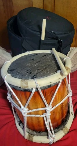 TAMBORA PROFESIONAL DOMINICAN Republic Sticks & 15X15 Case Maleta PALOs INCLUIDO - Picture 2 of 2