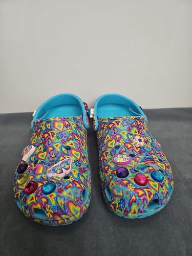 CROCS X Lisa Frank Classic Clogs Kids Size J6 Womens 8 Limited Edition - Picture 2 of 9