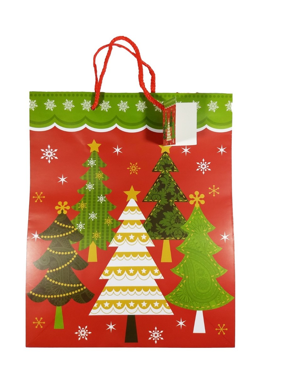 BULK 48 x Large Christmas Gift Bags with Tags and Carry