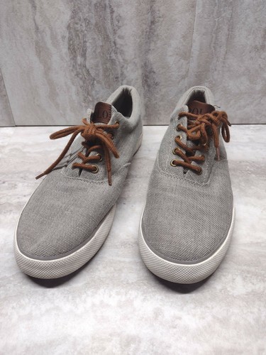 Sneakers Grey Vintage Burlap Boat Shoes 