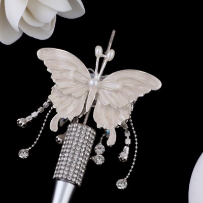 3D Schmetterling Gerade Loch Perlen für Brass Stift Keychain Halskette Zubehör
