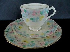Art Deco / Vintage China Tea Set Trio.Plant Tuscan China.British.3553.VGC