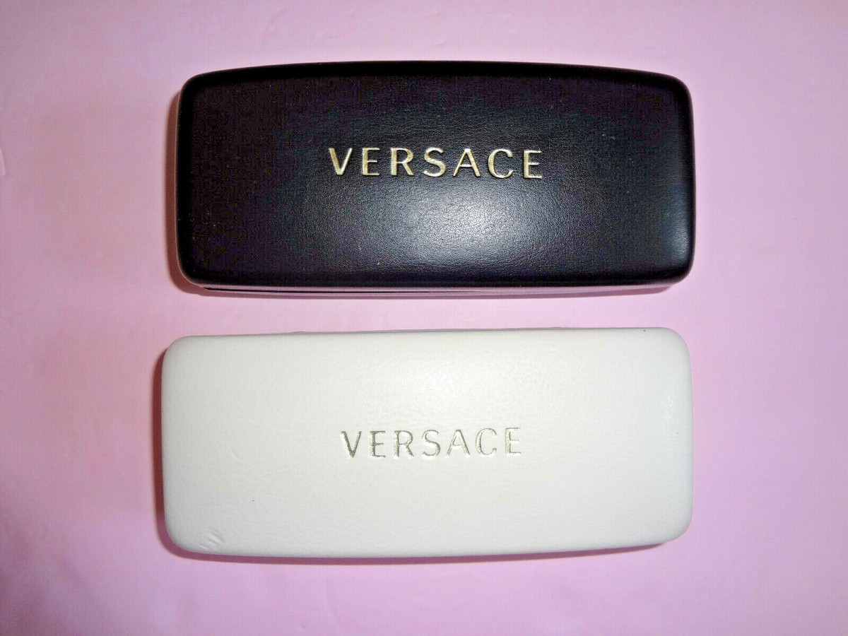 Versace Hard Glasses Case Hinged Closure Black Or White | eBay display picture 3