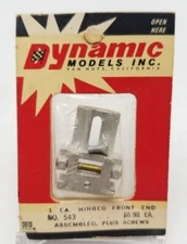 Dynamic Models Slot Car HINGED FRONT END #543 Assembled & 1 Screw (Missing 1)