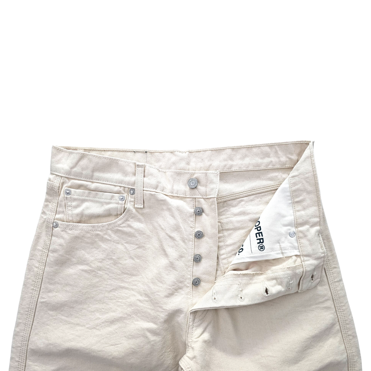 Jean Levi's En Collaboration Avec Reese Cooper - Coupe Straight Fit, Couleur Ecru (beige), Taille W34 L34