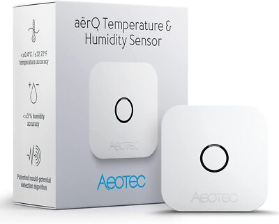 ~NEW~ Aeotec aerQ Air Quality Sensor, Z-Wave Plus, Temp & Humidity Sensor ZWA039