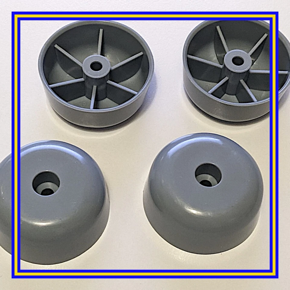 113290 x 4 Ikea Füße zu DETOLF Glasvitrine in grau.