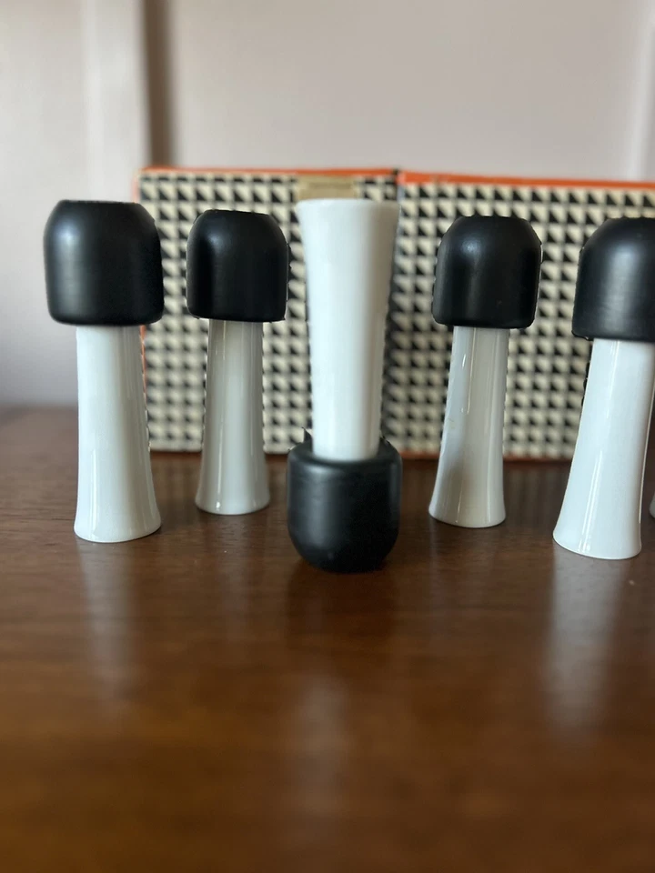 RARE Set Of 6 Mid Century LAGARDO TACKETT For Schmid Lotus Liqueur Cups In Box - Image 2 of 4