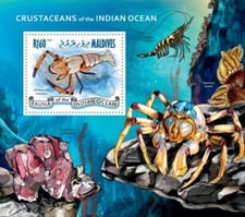Maldives Maldives 2014 Mi. 5175-5179 Block Crustaceans of the Indian Ocean