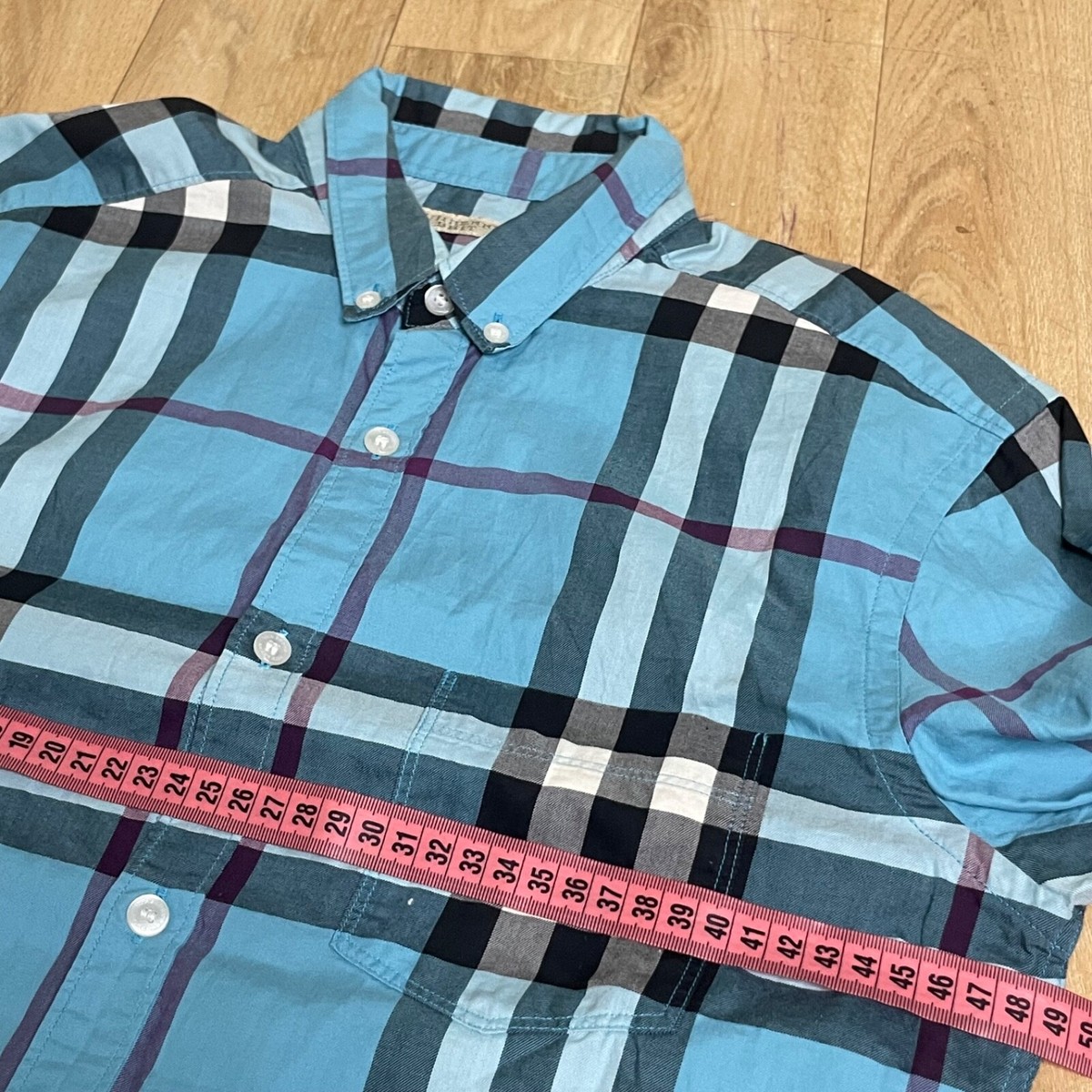 BURBERRY BRIT shirt NOVA check cotton long Sleeve Men's blue size