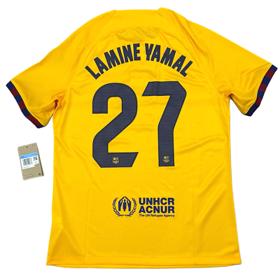 Nike正規品 FCバルセロナ23/24 Lamine Yamal ユニフォーム 2023/24 Barcelona Fourth Jersey #27 Lamine Yamal Medium Nike La