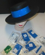 Metallic Foil Sequin Spandex Hatband Dance Costume Accessory Lot of 13 Hatbands